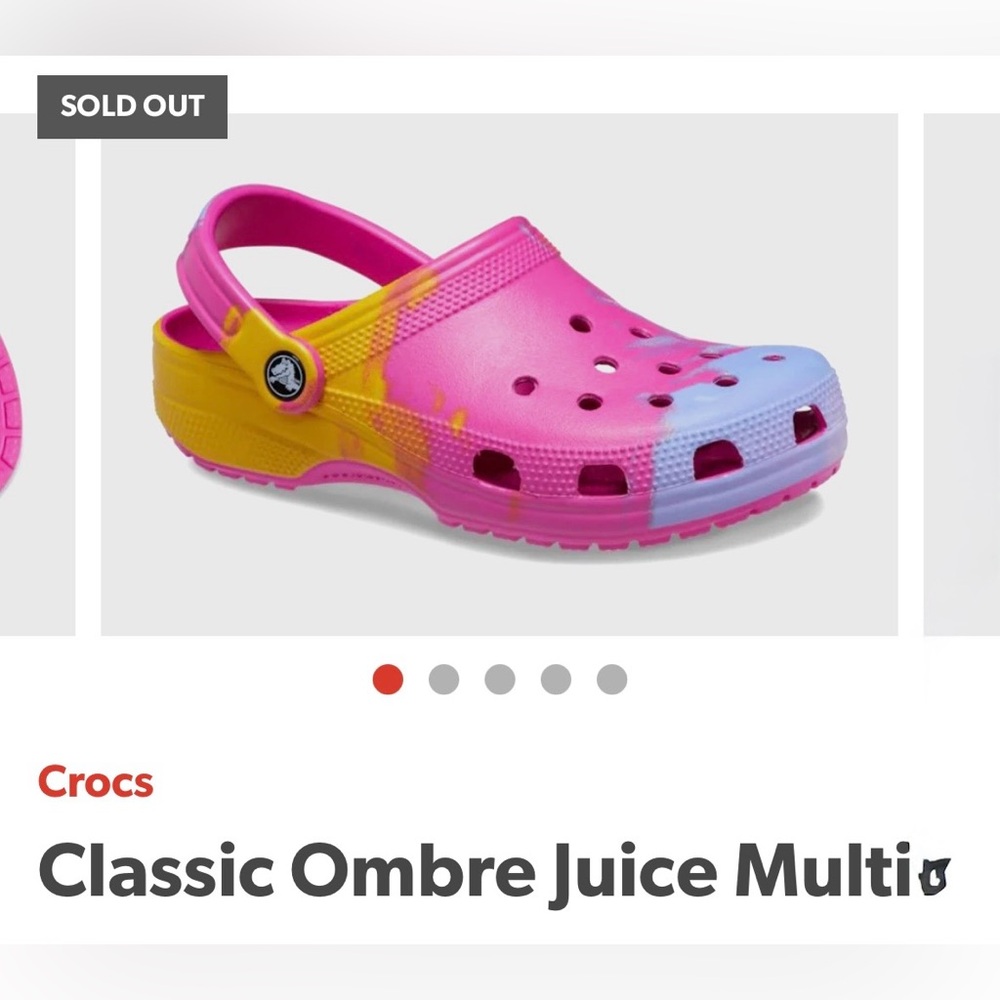 Crocs Woman’s Classic Clog in Ombré - {Juice/Multi colorway} size 11